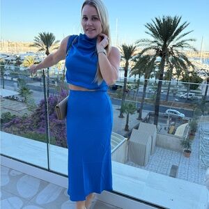 NWT Elegant Blue Women's Skirt and Top - Small Brand New